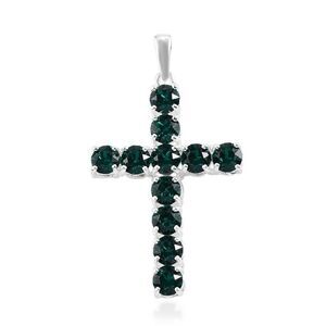 Cross Pendant in Sterling Silver Made Swarovski